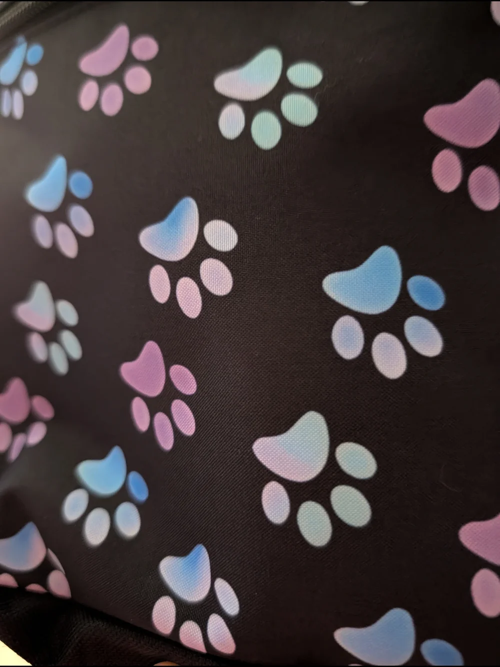 Crossbody Bag with Pastel Paw Print